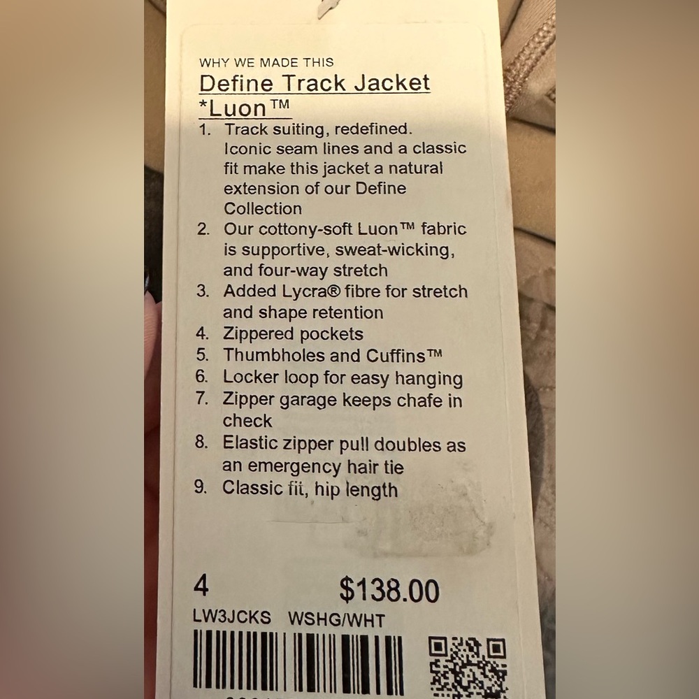 LULULEMON NWT Define Luon Jacket - Picture 5 of 10